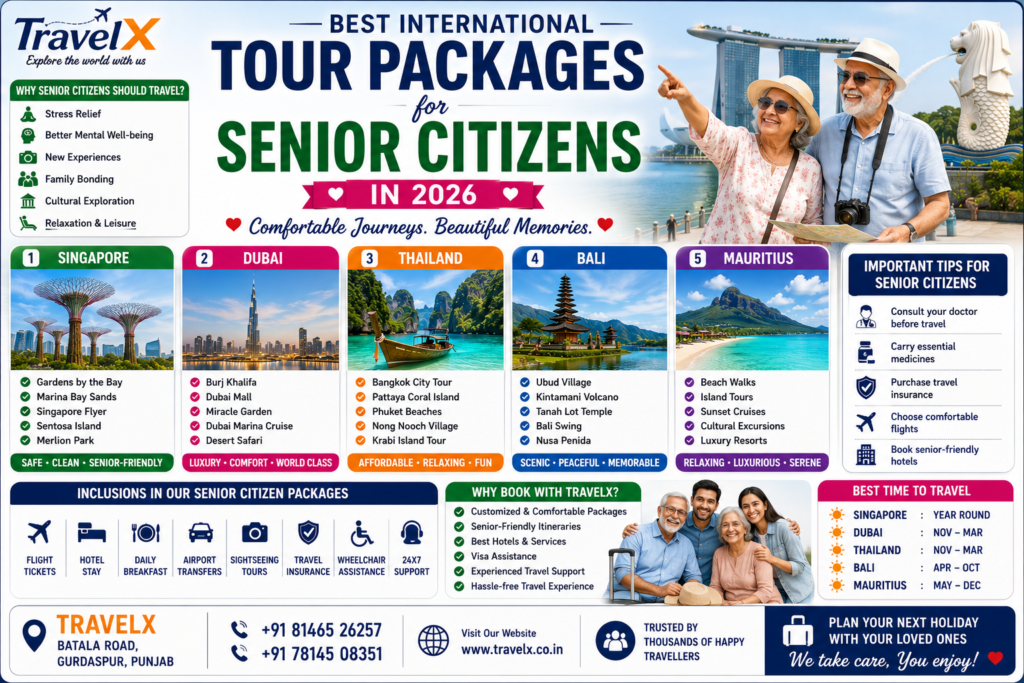 Best International Tour Packages for Senior Citizens in 2026 | Travelx