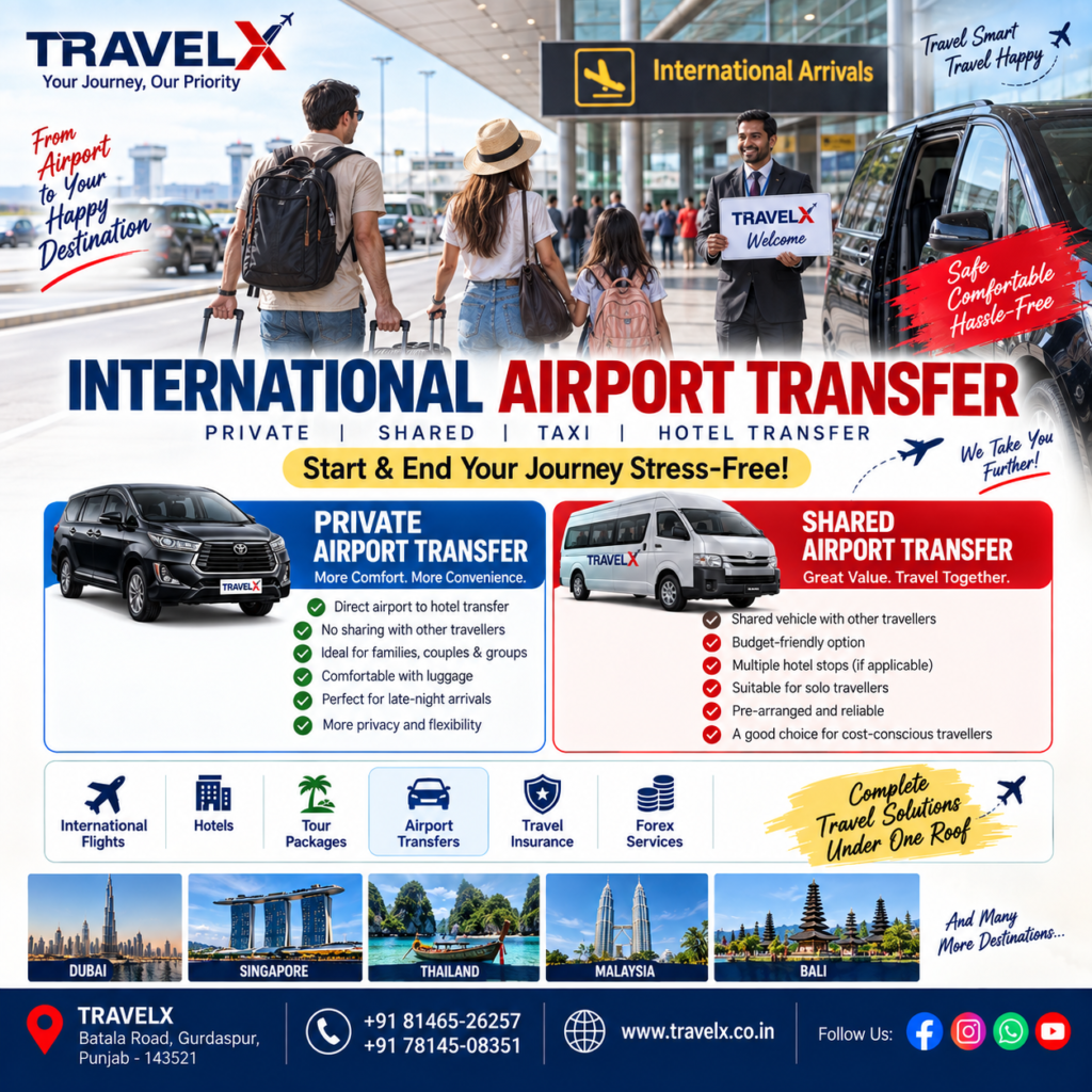 International Airport Transfer Guide 2026 | Private vs Shared | Travelx