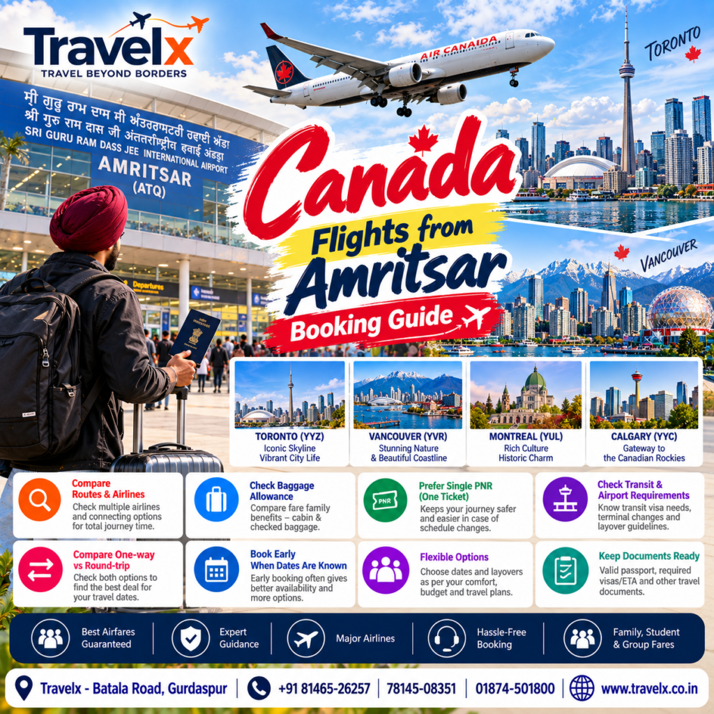 Flying from Amritsar to Canada: The Ultimate Booking Guide for Punjab Travelers