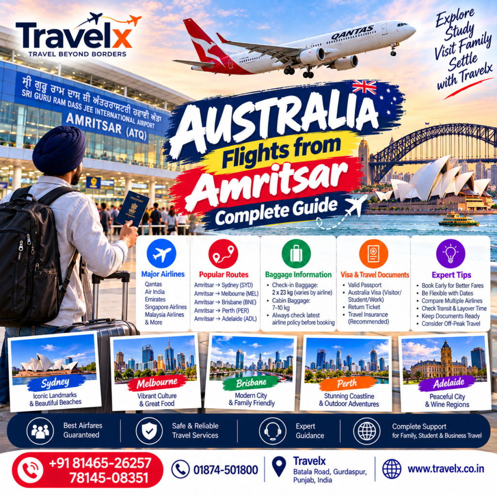 Flying from Amritsar to Australia: The Ultimate Travel Guide for Punjab Travelers